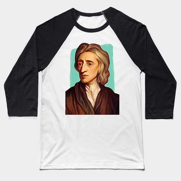 English Philosopher John Locke illustration Baseball T-Shirt by Litstoy 